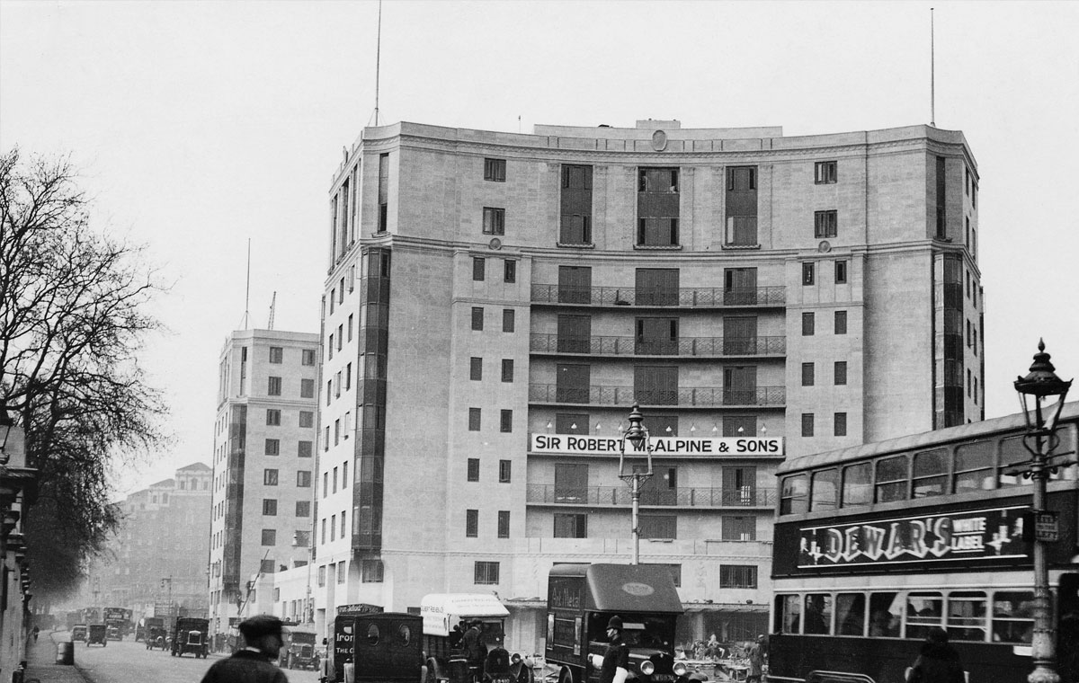 Historic Dorchester hotel construction by Sir Robert McAlpine and Sons