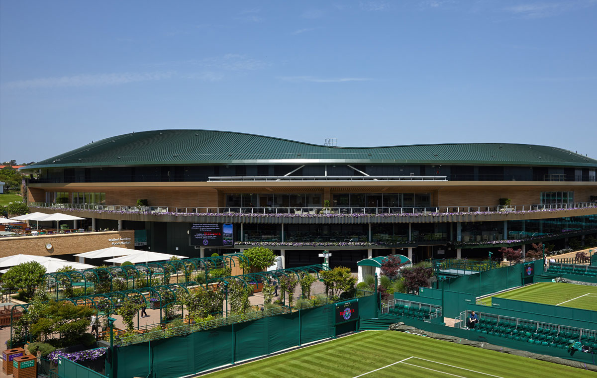 Centre Court and surrounding grounds at Wimbledon